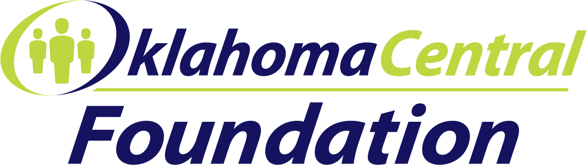 Oklahoma central foundation logo in green and blue Oklahoma central foundation logo in green and blue